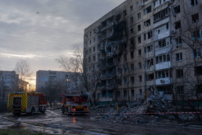 Russia Continues Heavy Drone Attacks on Kyiv