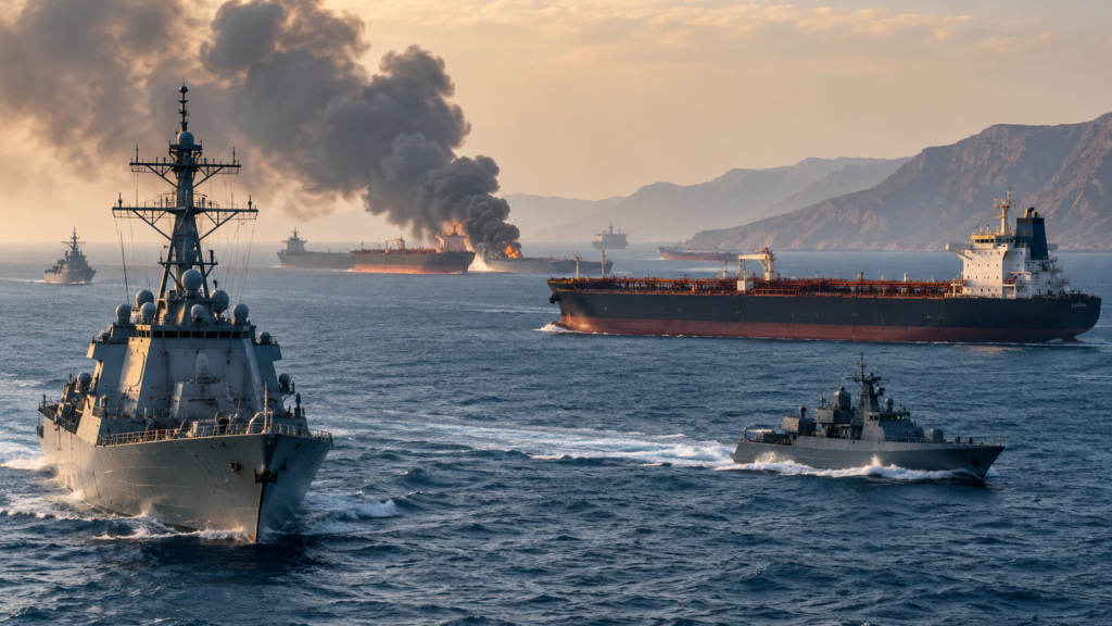 U.S.-Iran Strikes Near the Strait of Hormuz Raise New Fears for Global Oil Supplies